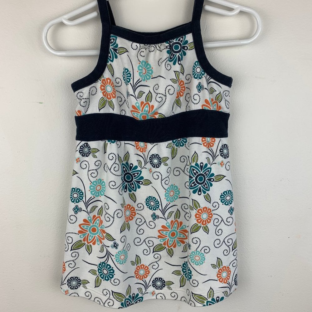 Tea Floral Print Cotton Dress - Size 12-18 months